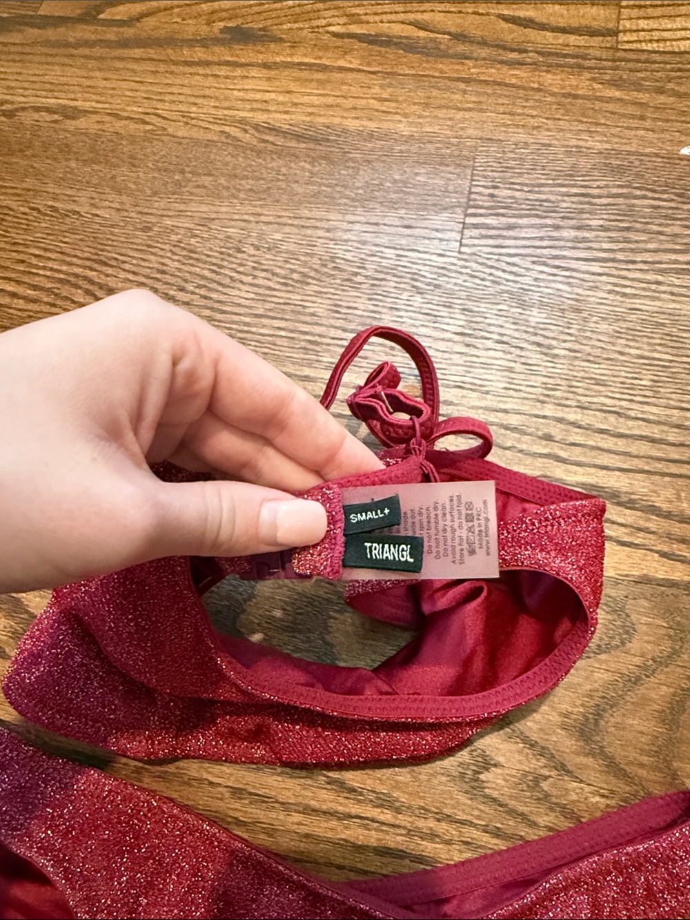 triangl swimwear Shimmer Raspberry Two-Piece Bikini - Picture 3 of 4